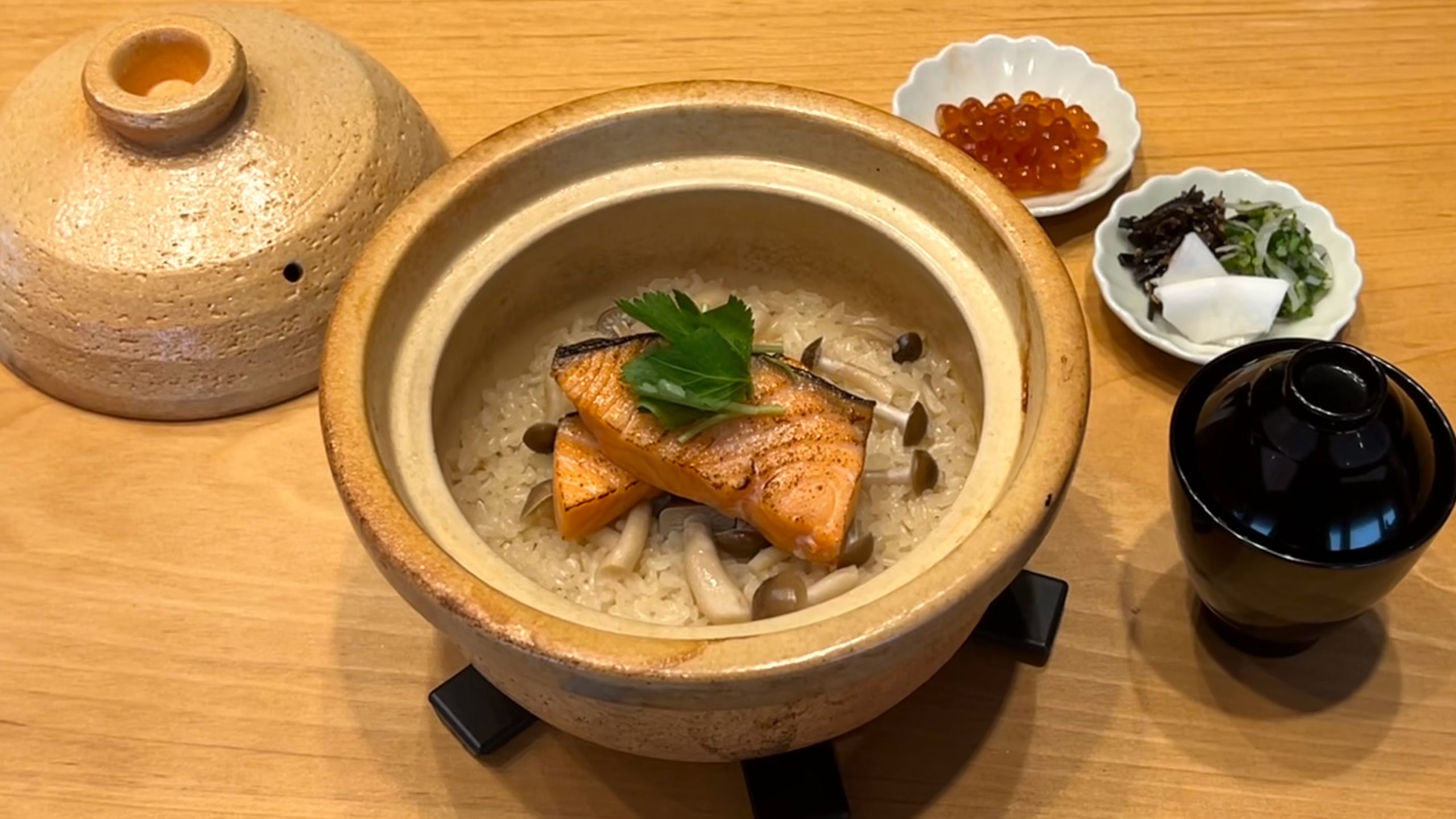 UKA Winter Holiday Menu | Salmon and Mushroom Takikomi Rice